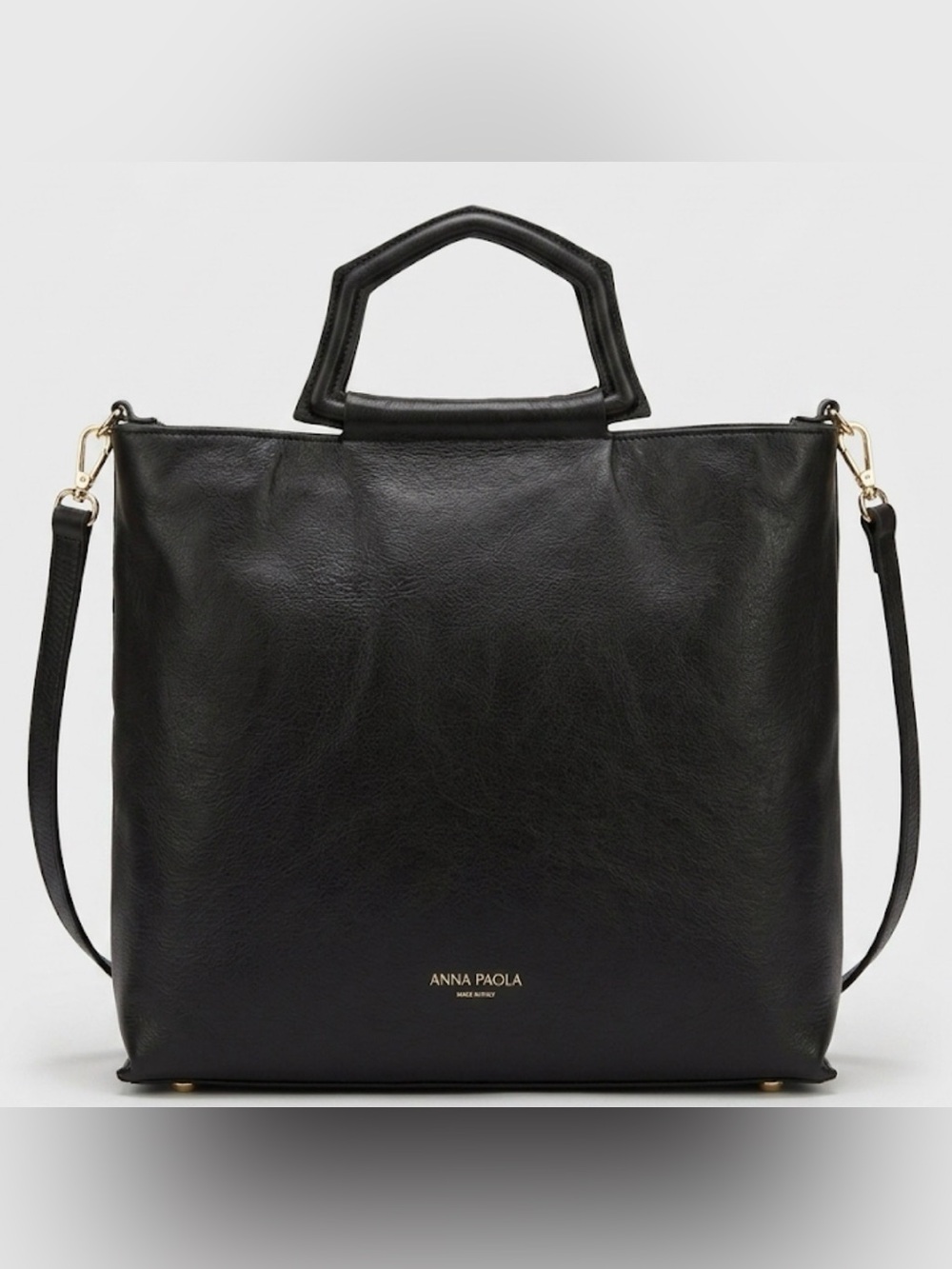 Anna Paola Italian Leather Convertible Tote